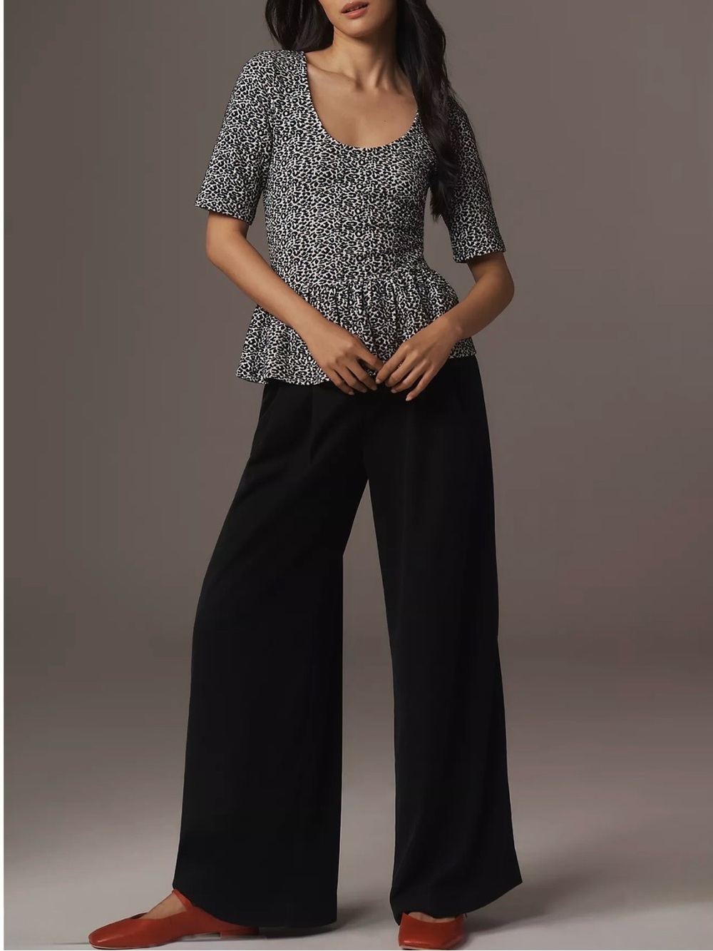 NWT Anthropologie Maeve Peplum Scoop Neck shirt